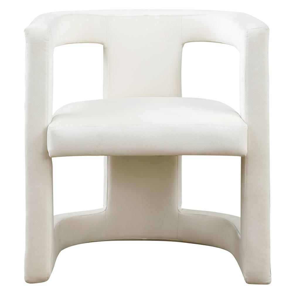 Jaroslava Cream Velvet Accent Chair
