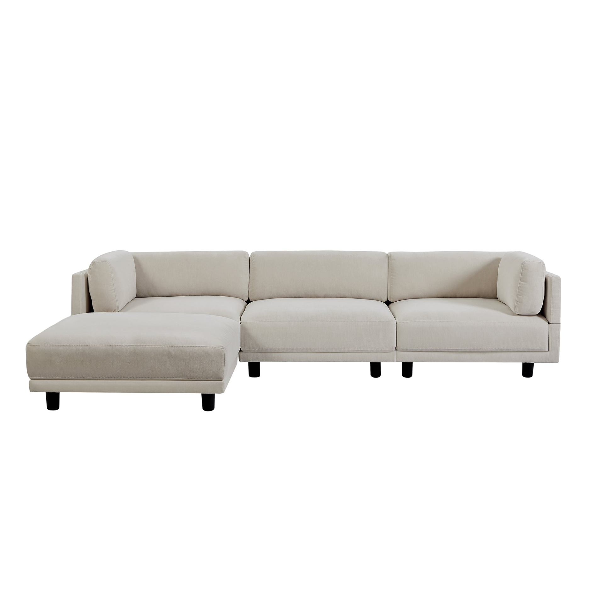 Muse L-Shaped Sectional Sofa with Reversible Chaise Lounger