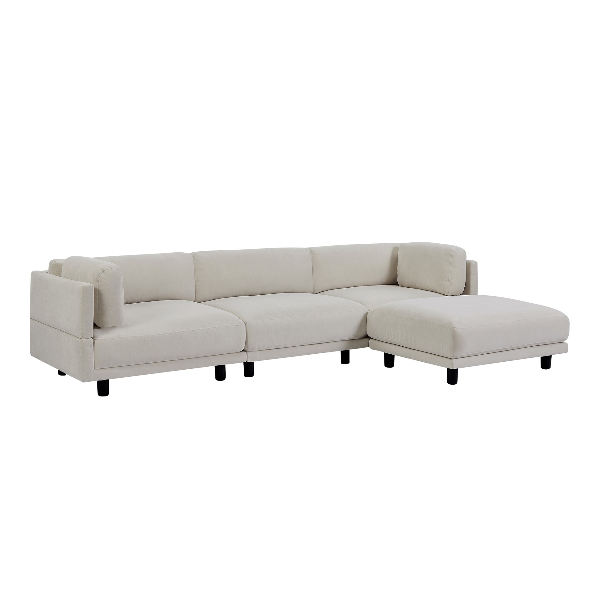 Muse L-Shaped Sectional Sofa with Reversible Chaise Lounger