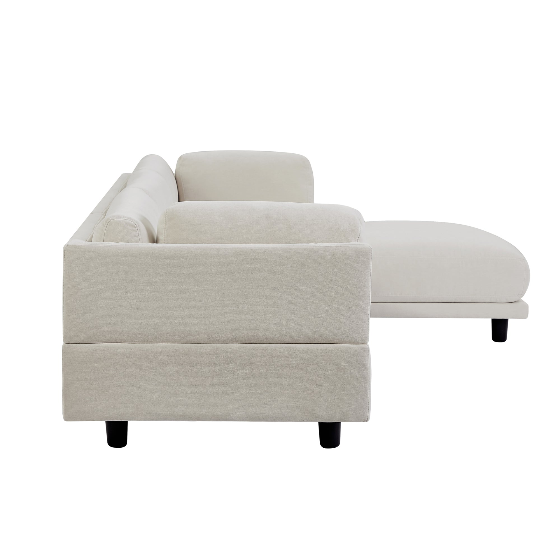 Muse L-Shaped Sectional Sofa with Reversible Chaise Lounger