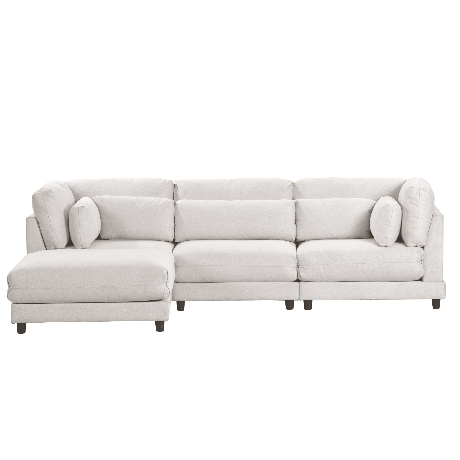 Cozy L-Sectional with Supportive Pillows