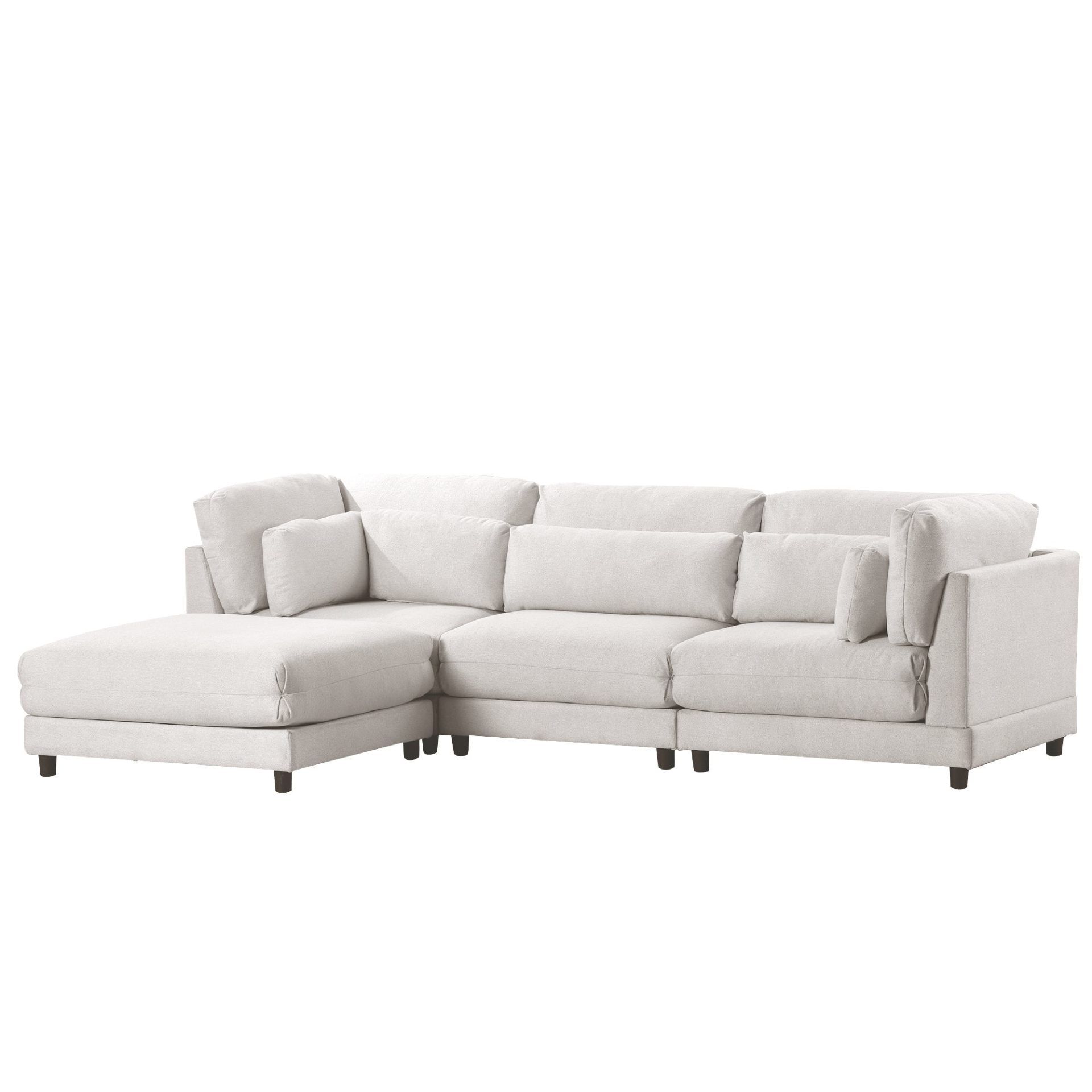 Cozy L-Sectional with Supportive Pillows