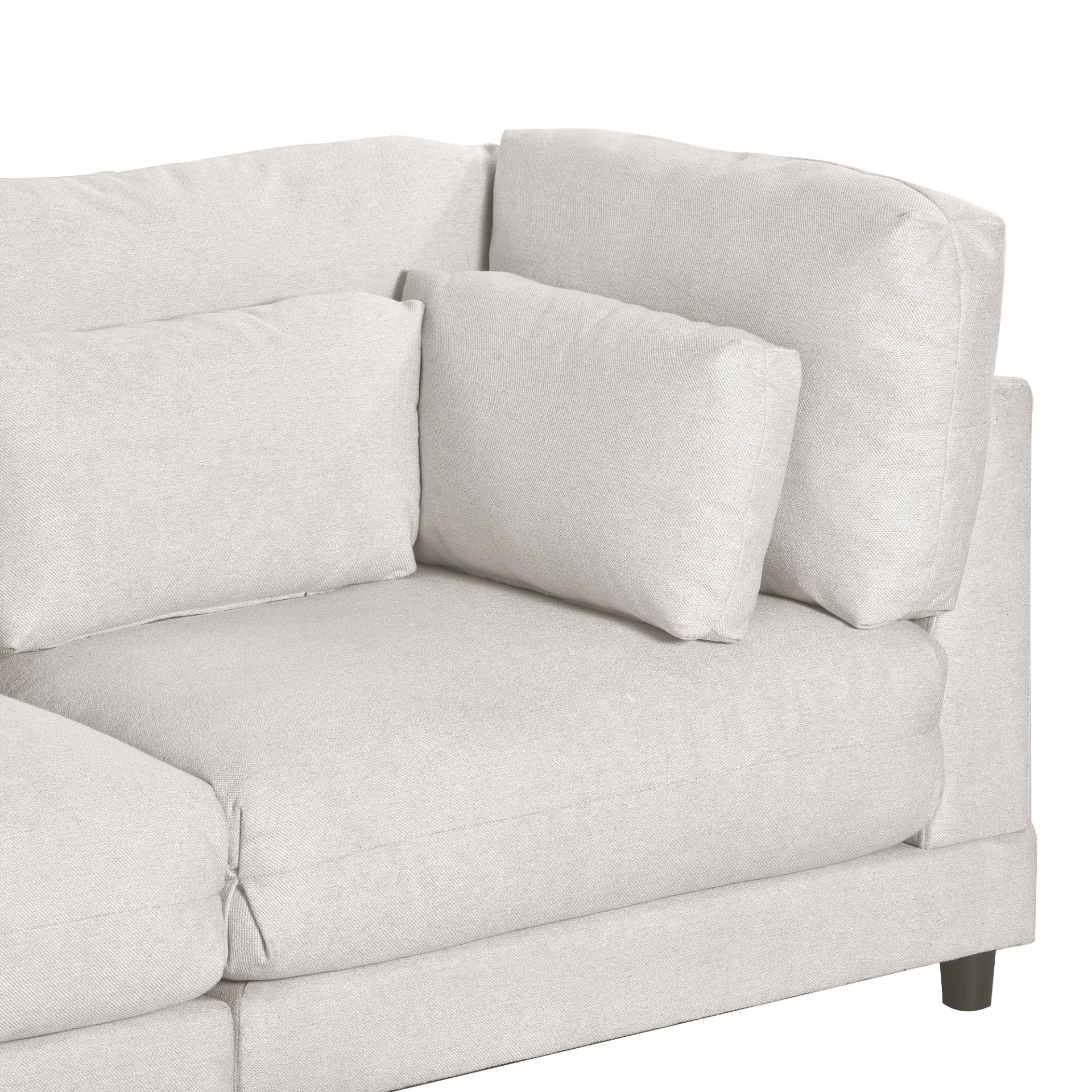 Cozy L-Sectional with Supportive Pillows