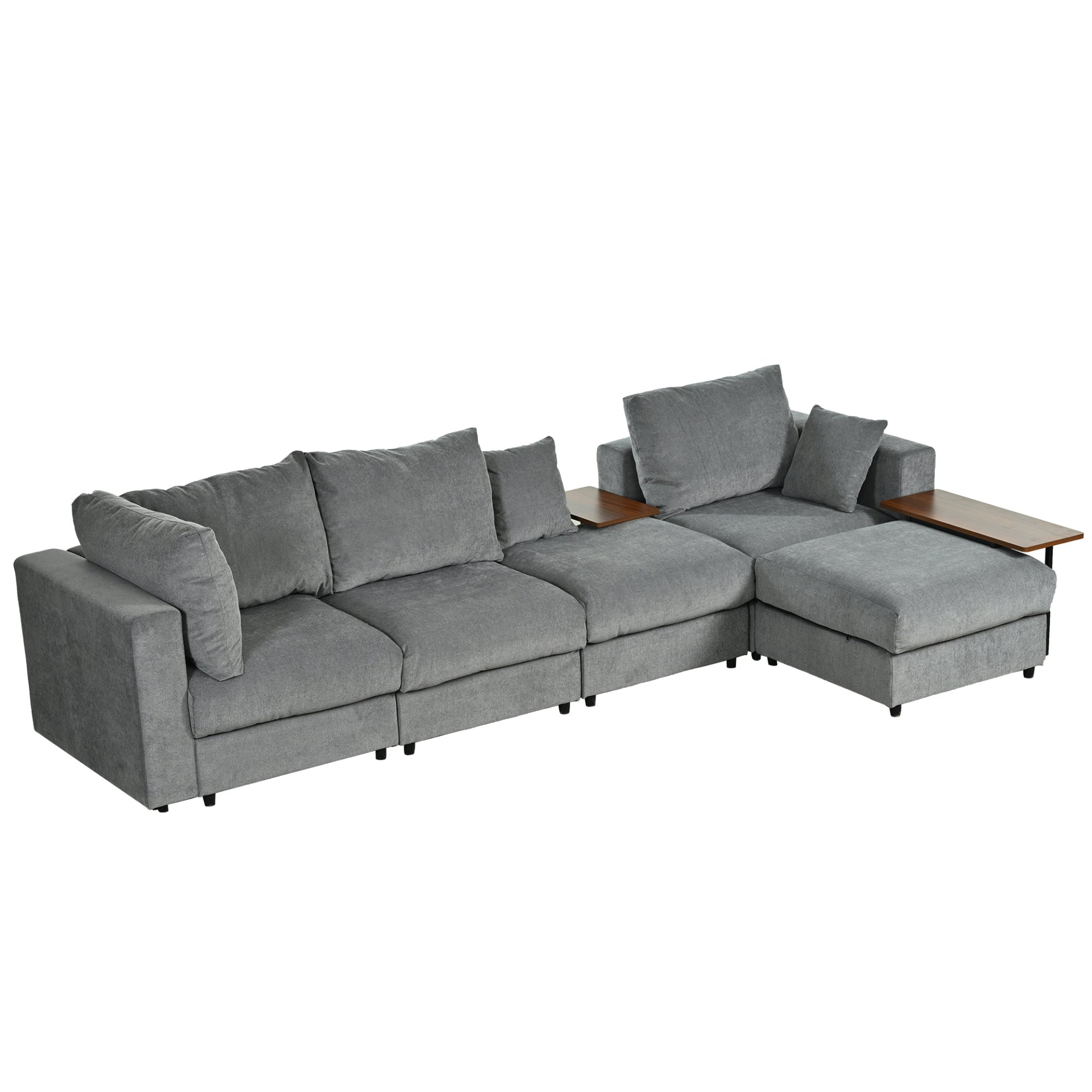 Modern Comfort Package L-Shape Sectional & Tables