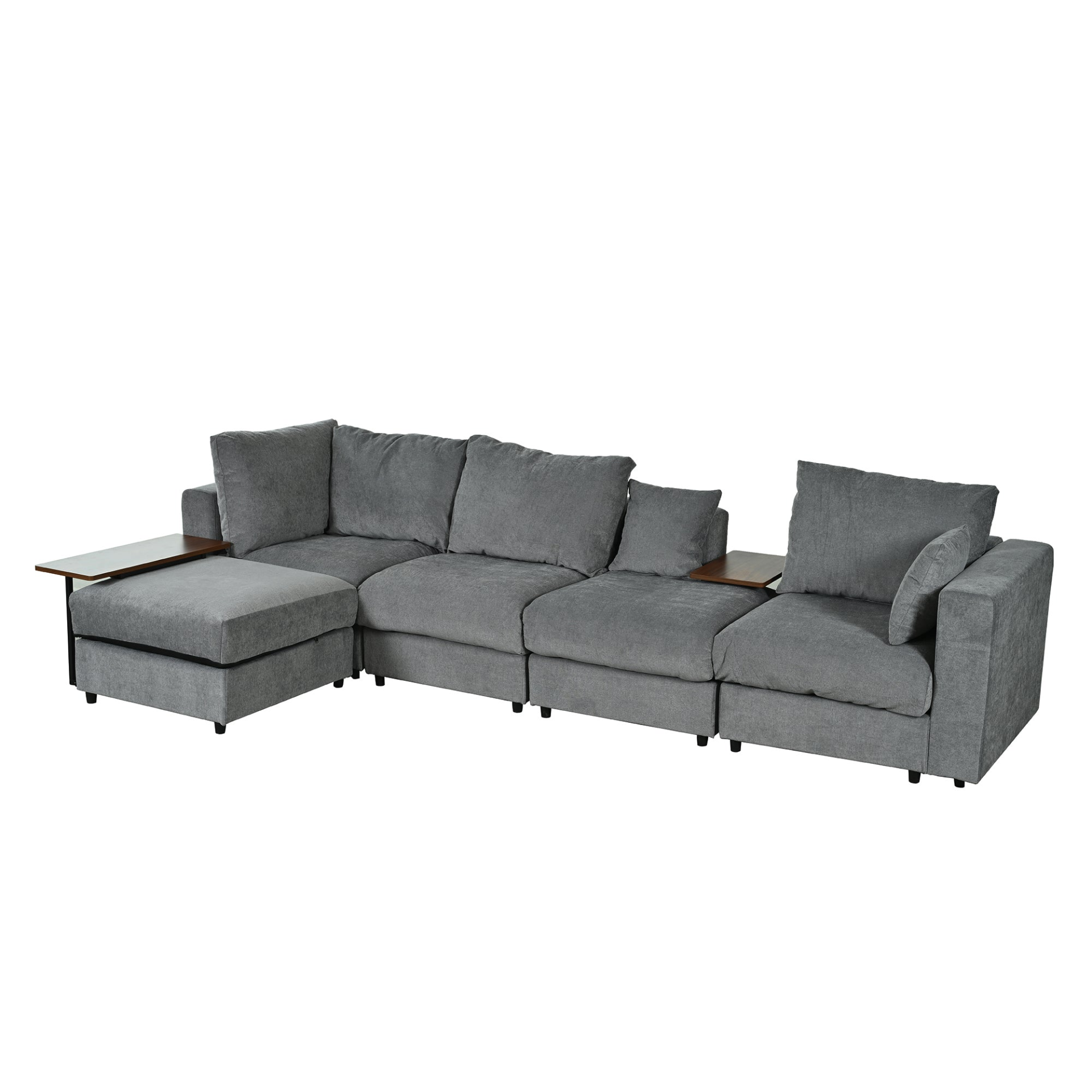 Modern Comfort Package L-Shape Sectional & Tables