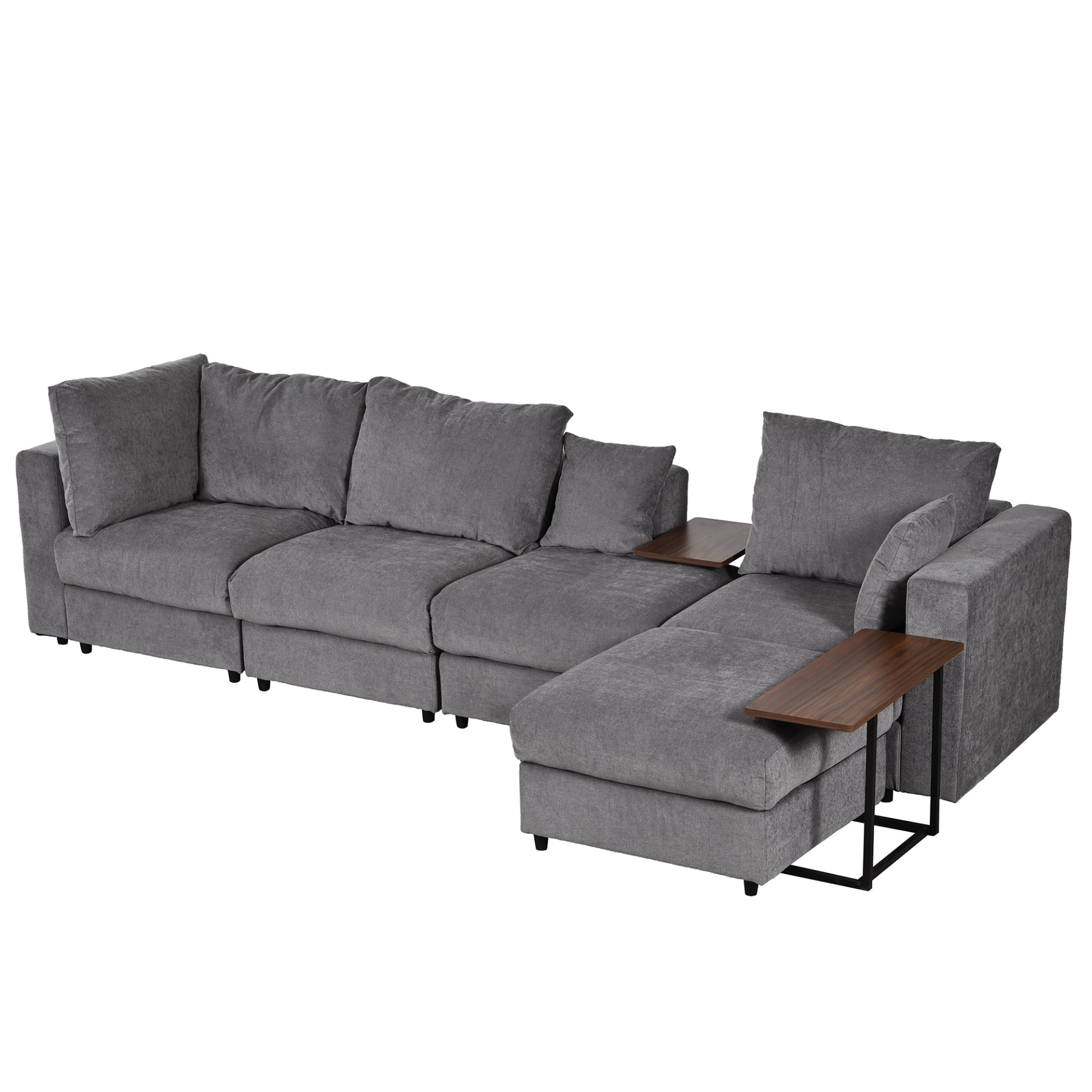 Modern Comfort Package L-Shape Sectional & Tables