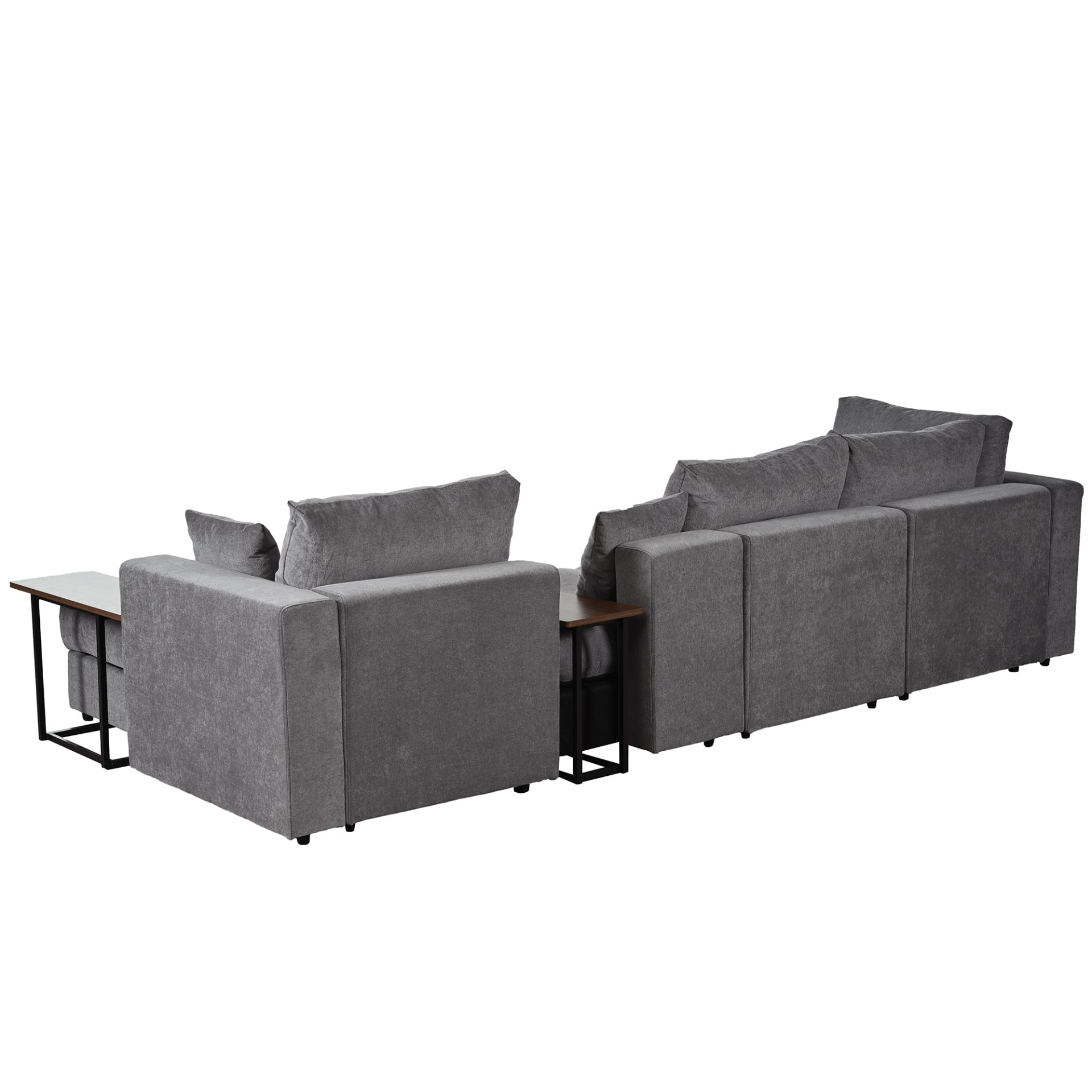 Modern Comfort Package L-Shape Sectional & Tables