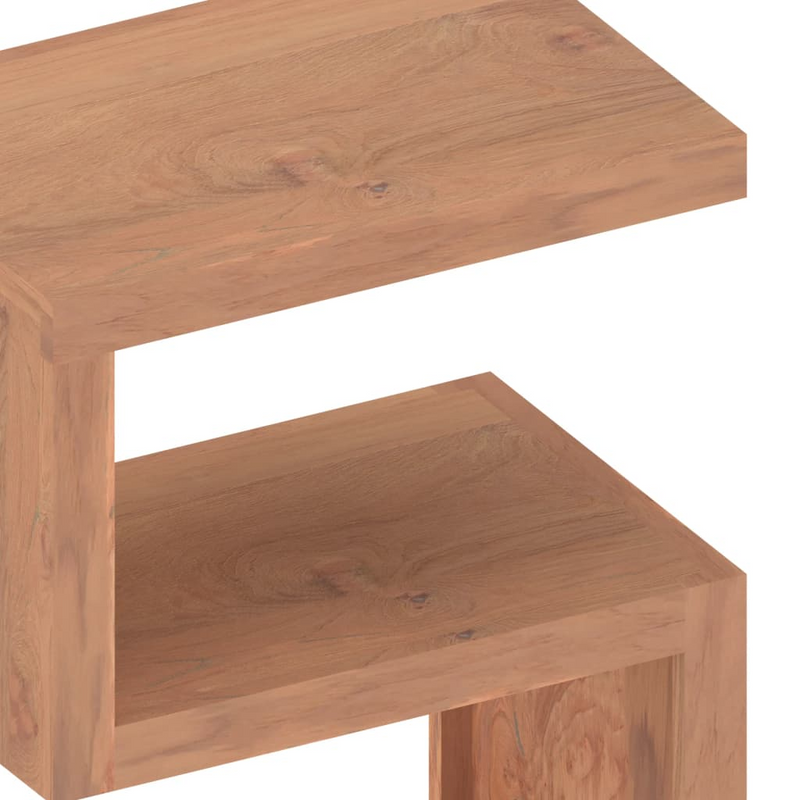 vidaXL Side Table 17.7"x11.8"x23.6" Solid Wood Teak