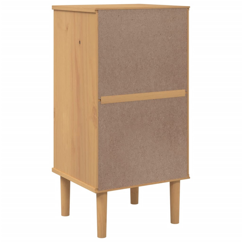 vidaXL Bedside Cabinet SENJA Rattan Look Brown 15.7"x13.8"x31.5" Solid Wood Pine