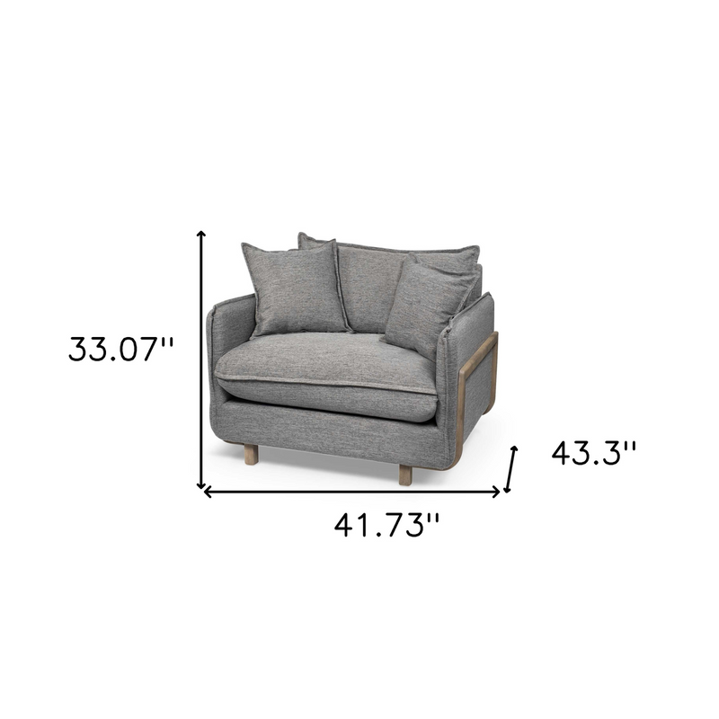Stetson Contemporary Comfort Gray Linen Armchair