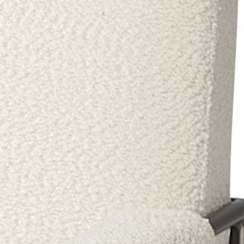 Cohen Off-White and Brown Cotton Blend Armchair