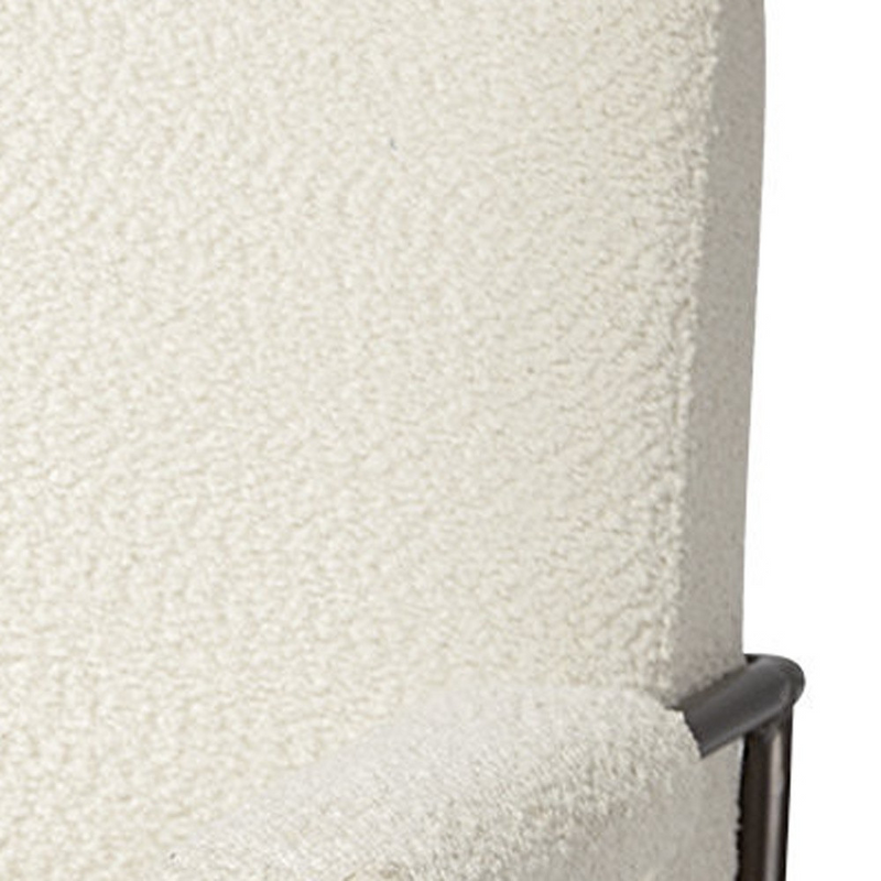 Cohen Off-White and Brown Cotton Blend Armchair