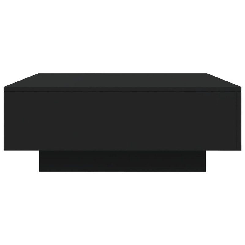 vidaXL Coffee Table with LED Lights Black 31.5"x31.5"x12.2"