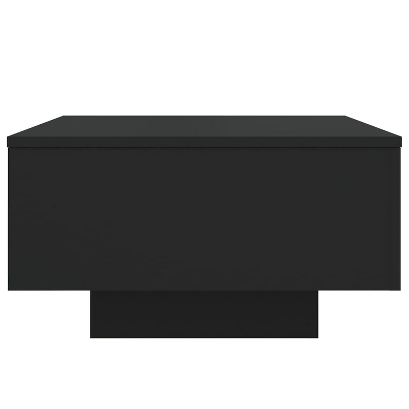 vidaXL Coffee Table Black 21.7"x21.7"x12.2" Engineered Wood