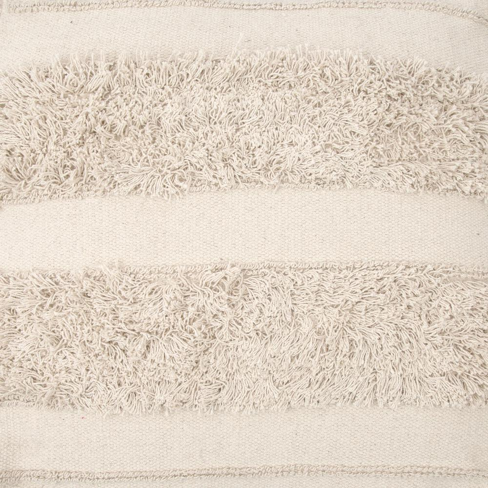 Woven Boho Ottoman - Beige