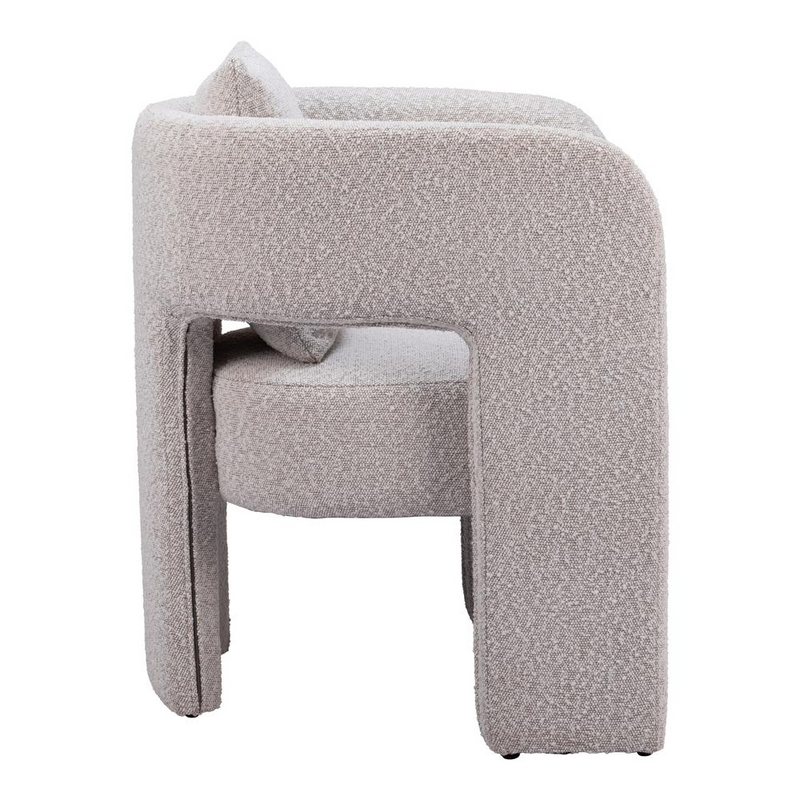 Ariana Misty Gray Deco Chair