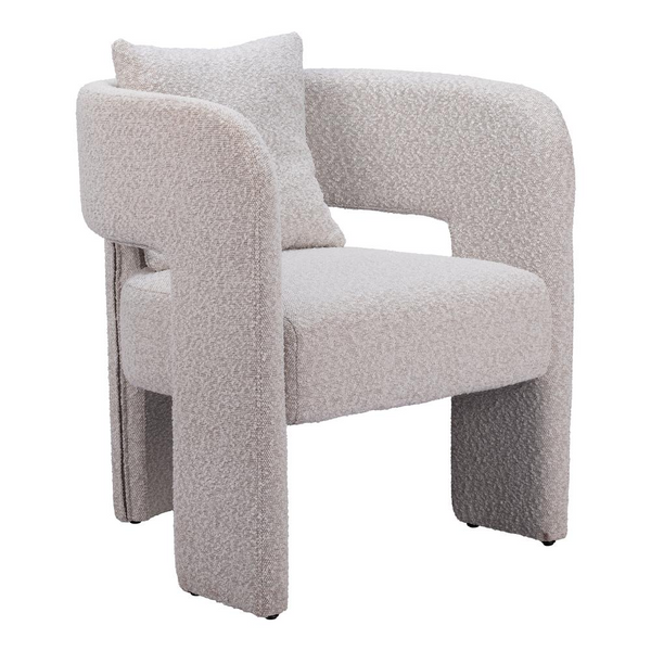 Ariana Misty Gray Deco Chair