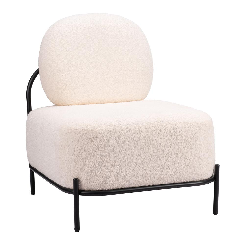 Cozy Teddy Sherpa Chair- Ivory