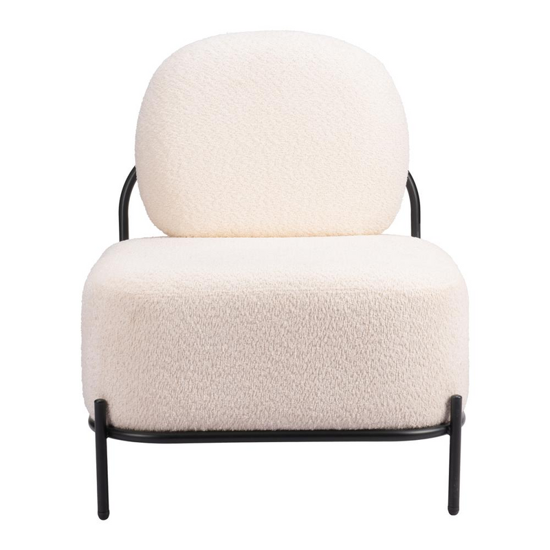 Cozy Teddy Sherpa Chair- Ivory