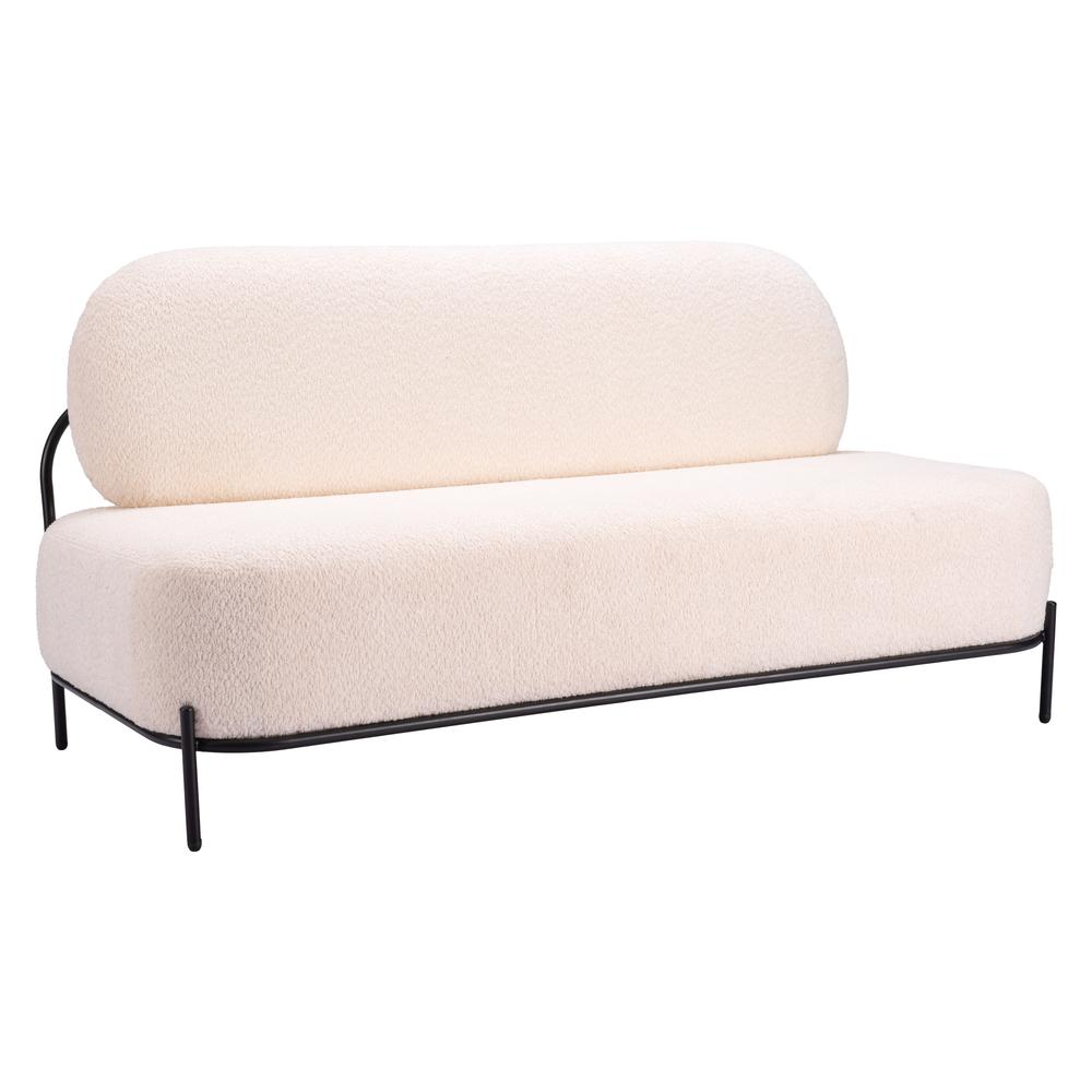 Cozy Teddy Sherpa Loveseat - Ivory