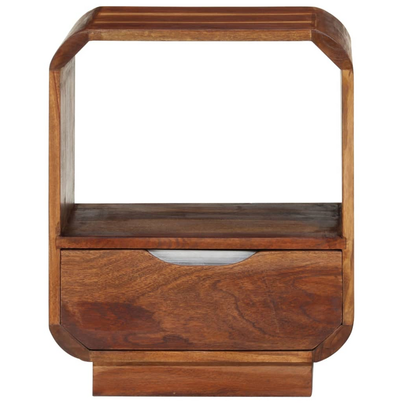 vidaXL Nightstand with Drawer 2 pcs Solid Sheesham Wood 15.7"x11.8"x19.7"