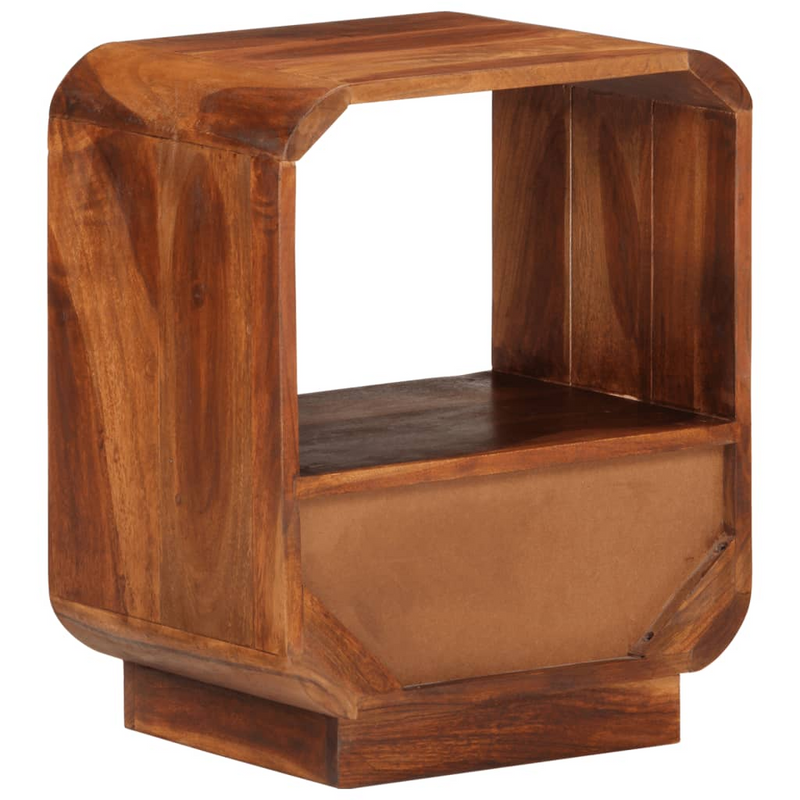 vidaXL Nightstand with Drawer 2 pcs Solid Sheesham Wood 15.7"x11.8"x19.7"