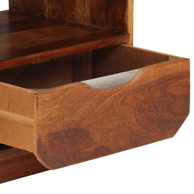 vidaXL Nightstand with Drawer 2 pcs Solid Sheesham Wood 15.7"x11.8"x19.7"