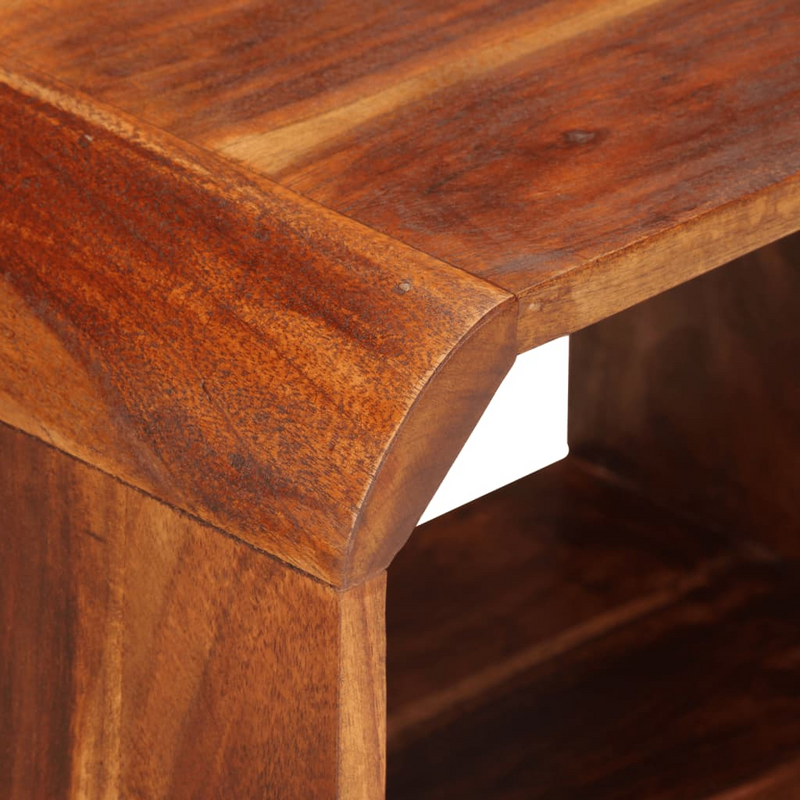 vidaXL Nightstand with Drawer 2 pcs Solid Sheesham Wood 15.7"x11.8"x19.7"