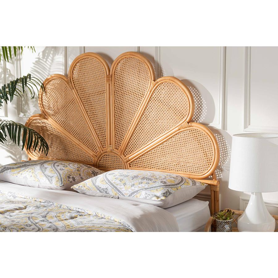 Alden Flower Rattan Queen Headboard