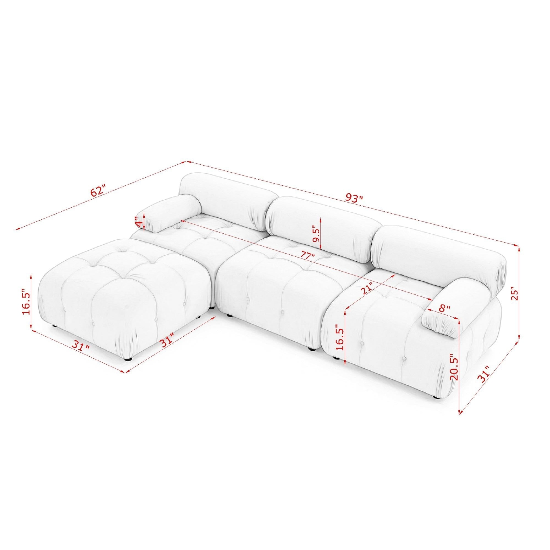 Ivory Bellia Icon Modular Sectional