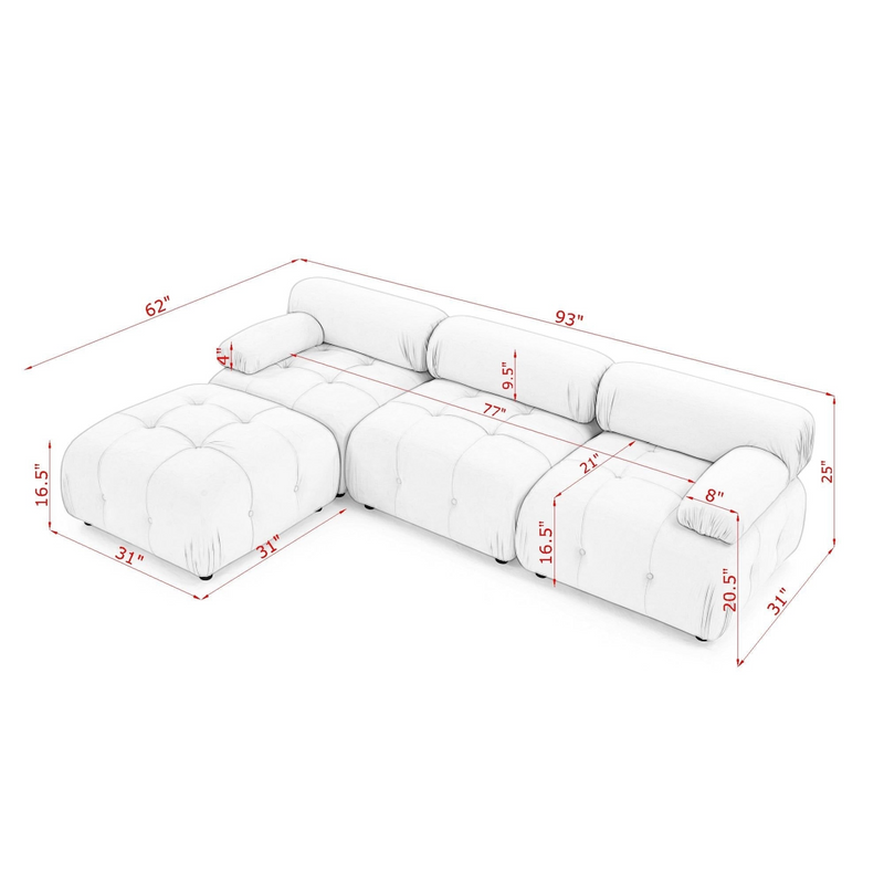 Ivory Bellia Icon Modular Sectional