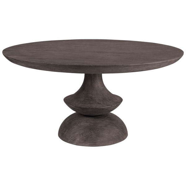 Grandiose 60" Round Charcoal Gray Dining Table with Sculpted Base-0