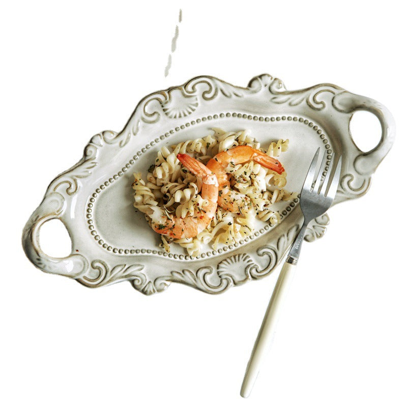 Porcelain Retro Dinner Plate
