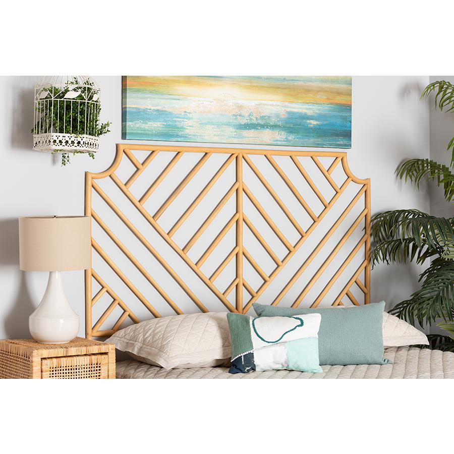 Cairo Chevron Rattan Queen Headboard