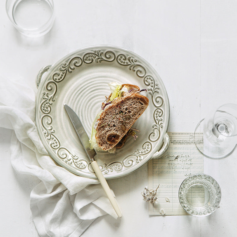 Porcelain Retro Dinner Plate