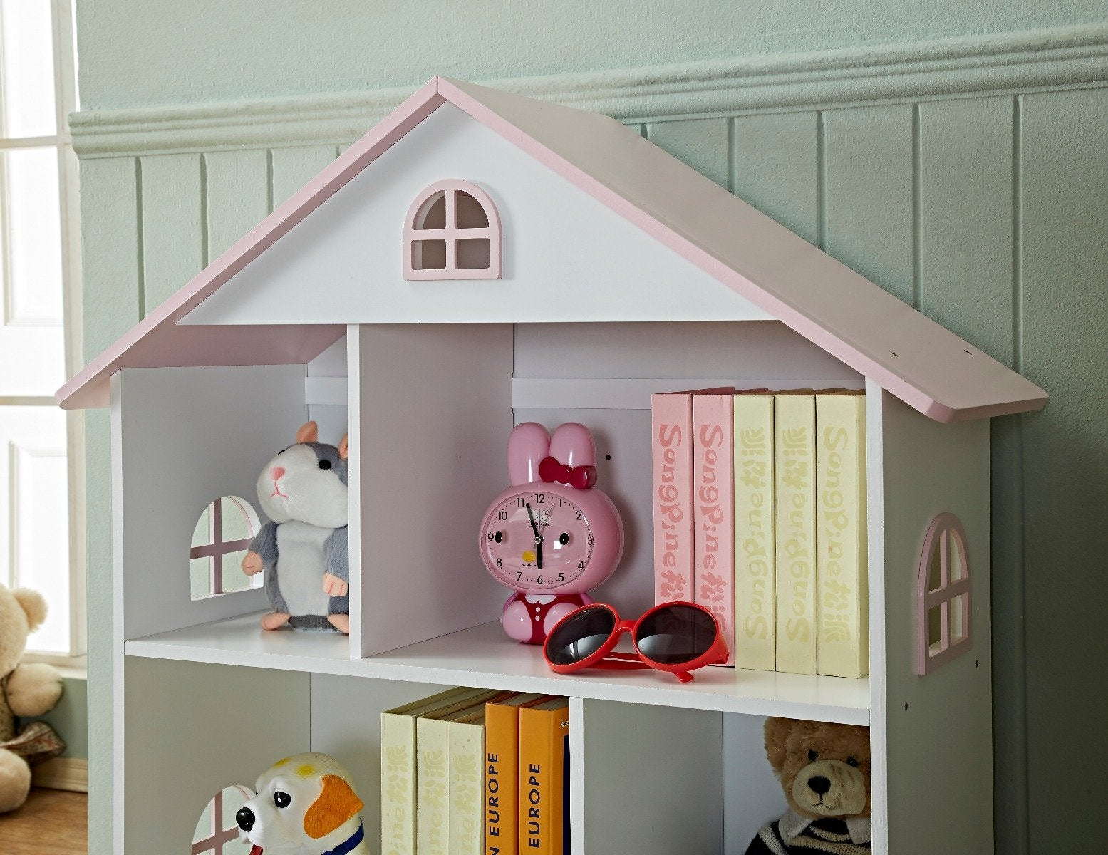 Pink Dollhouse Bookshelf