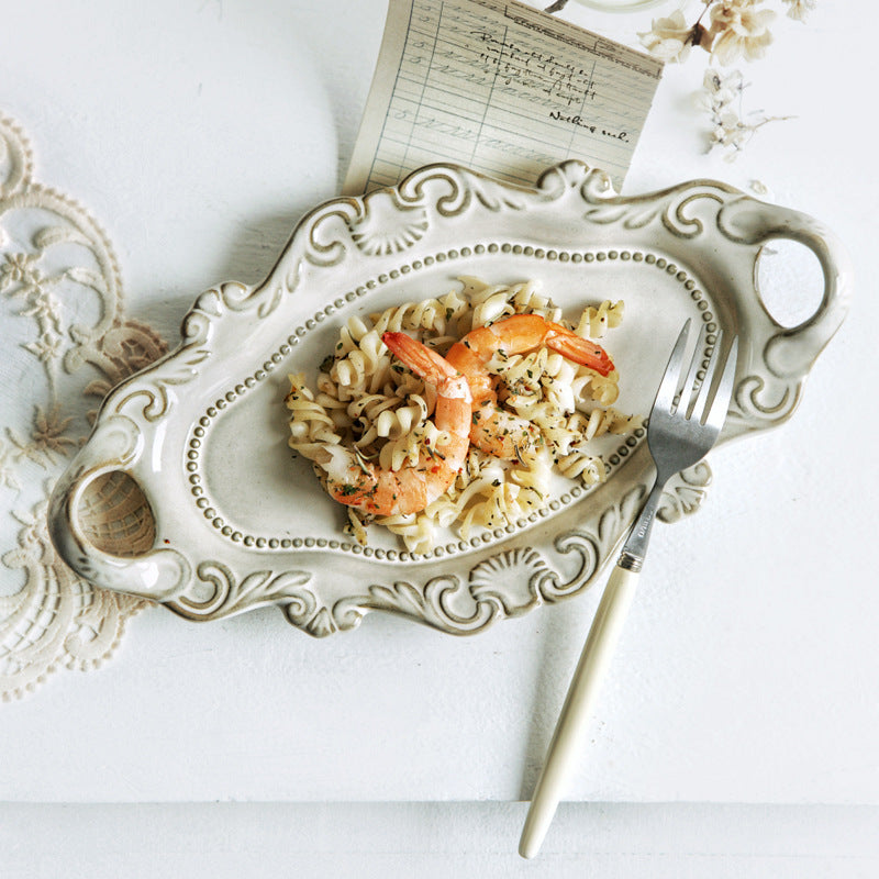 Porcelain Retro Dinner Plate