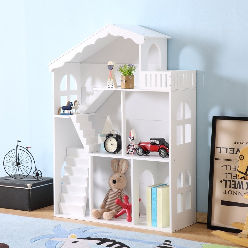 White Dollhouse Bookcase