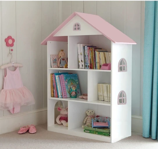 Pink Dollhouse Bookshelf