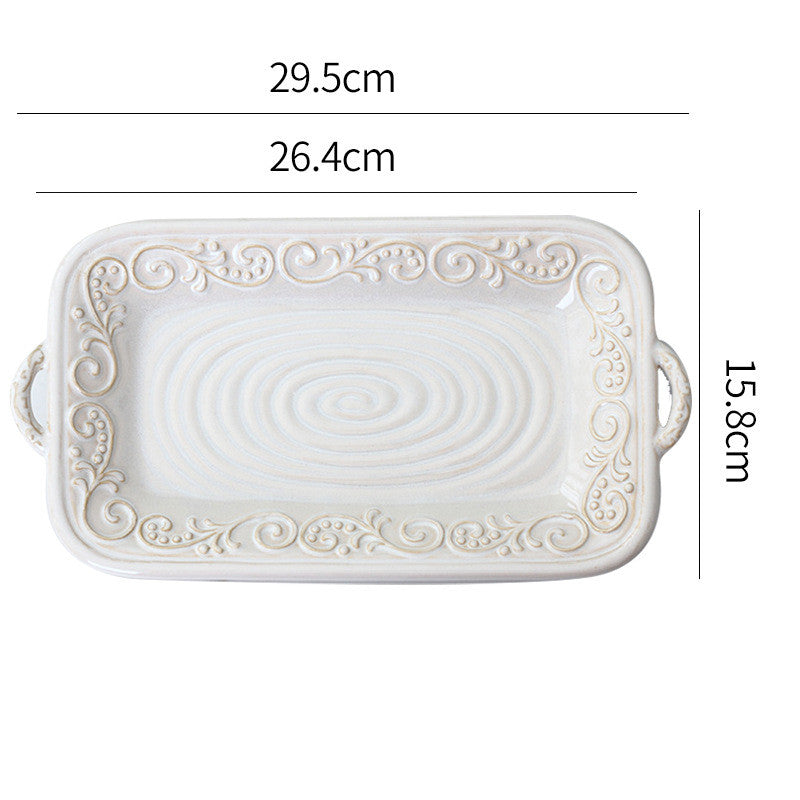 Porcelain Retro Dinner Plate
