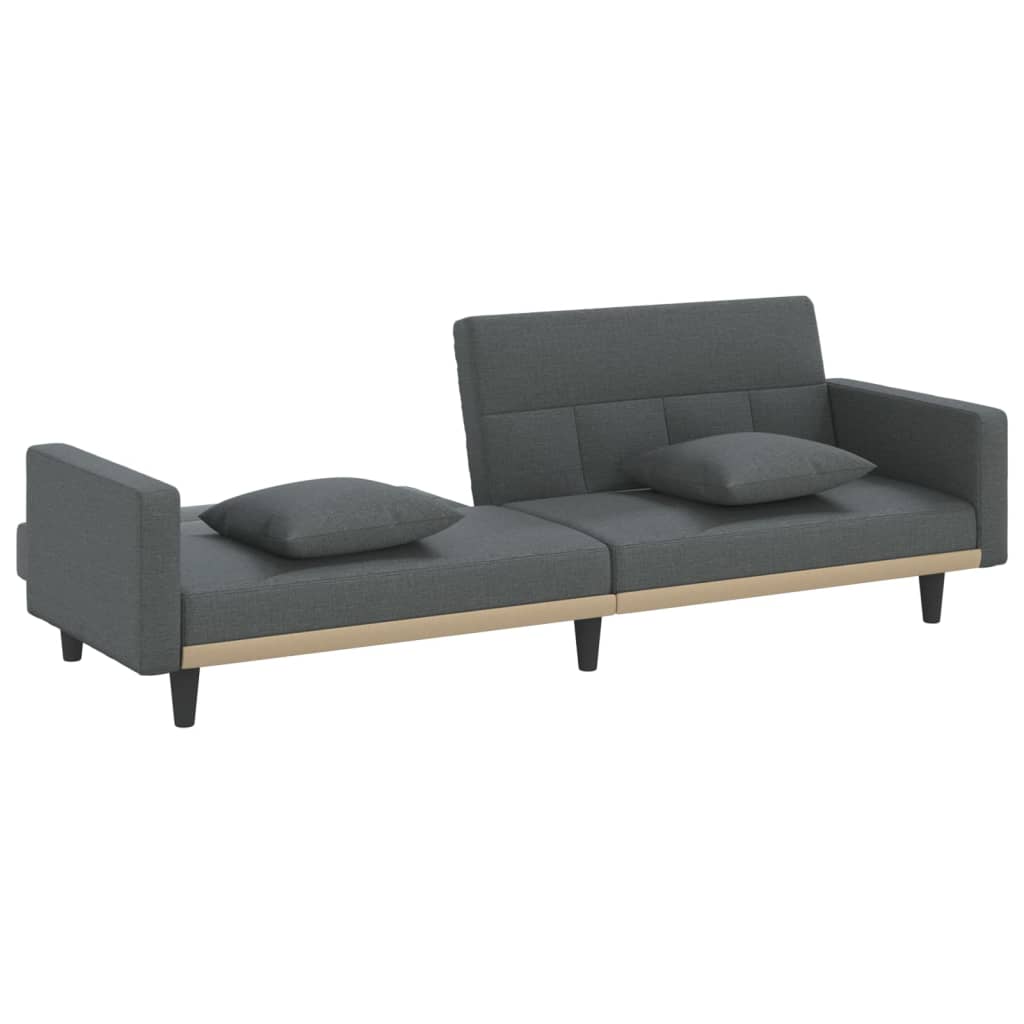 vidaXL Sofa Bed Loveseat Convertible Sofa Bed with Cushions for Studio Fabric-2