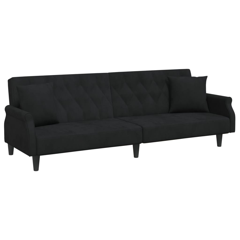 vidaXL Sleeper Sofa with Armrests Velvet Couch Sofa Bed Recliner Loveseat-7