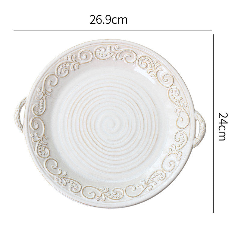 Porcelain Retro Dinner Plate