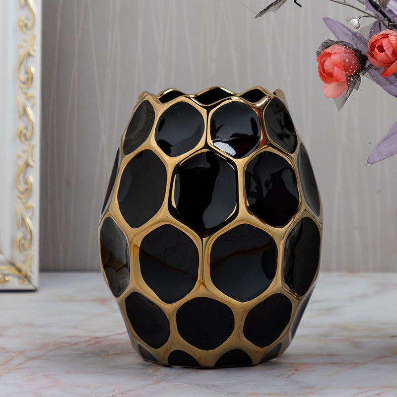 Honeycomb Ceramic Vase