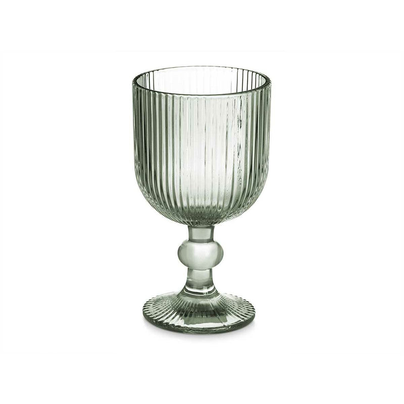Elodie Green Striped Wine Glass Set -1