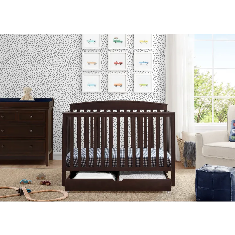 6-in-1 Walnut Convertible Baby Crib