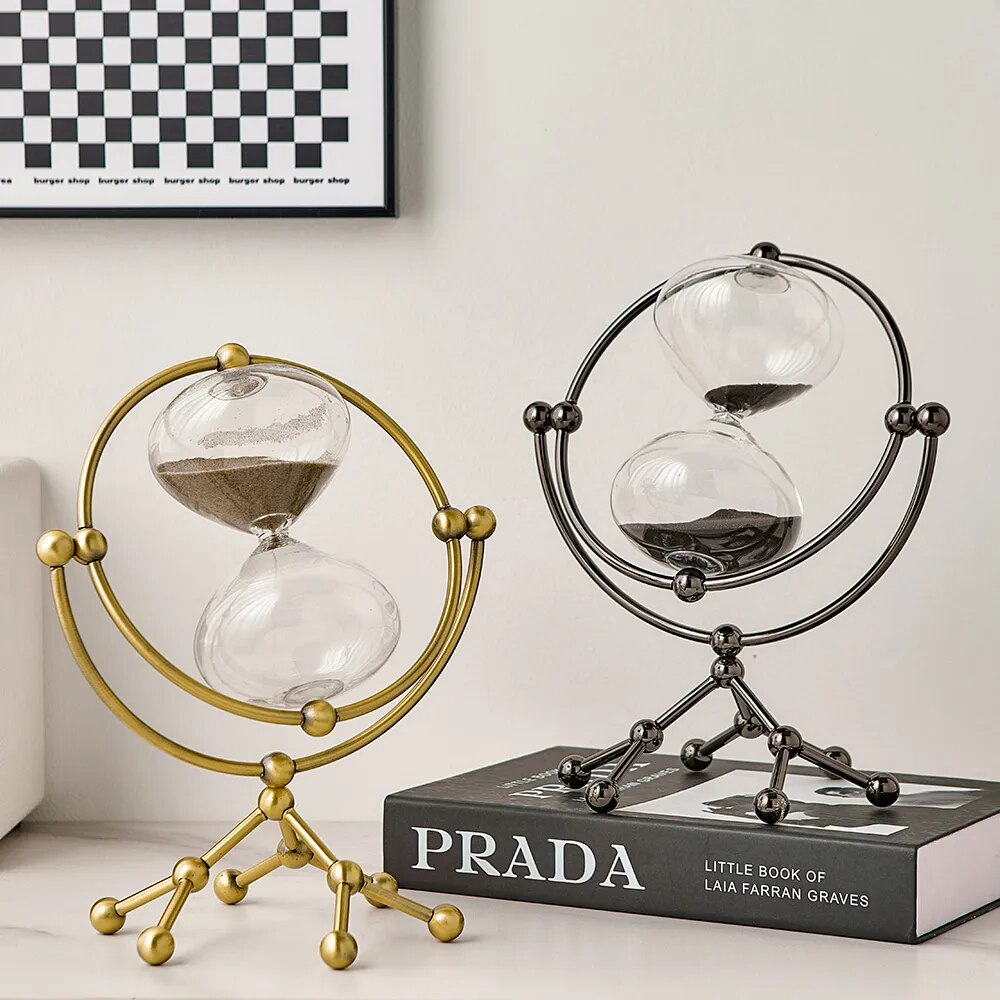 Elegance in Motion Iron Frame Rotary Hourglass