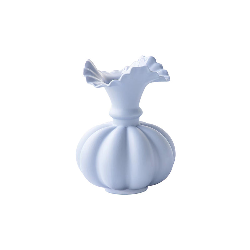 Ruffled Pumpkin Ceramic Vase