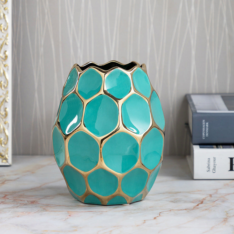 Honeycomb Ceramic Vase