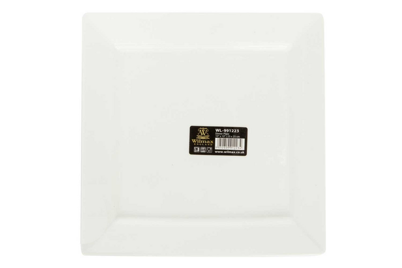 White Dinner Plate 10" X 10"| 25 X 25 Cm